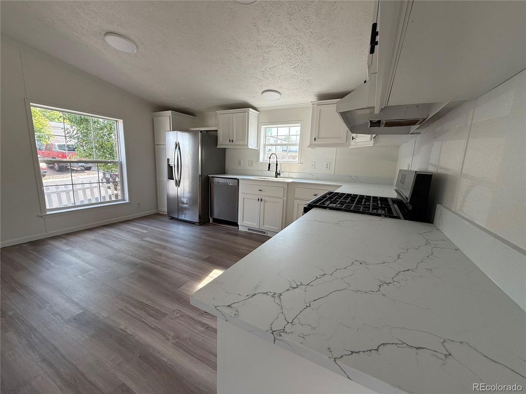 Interior, Kitchen, Wood Texture Flooring