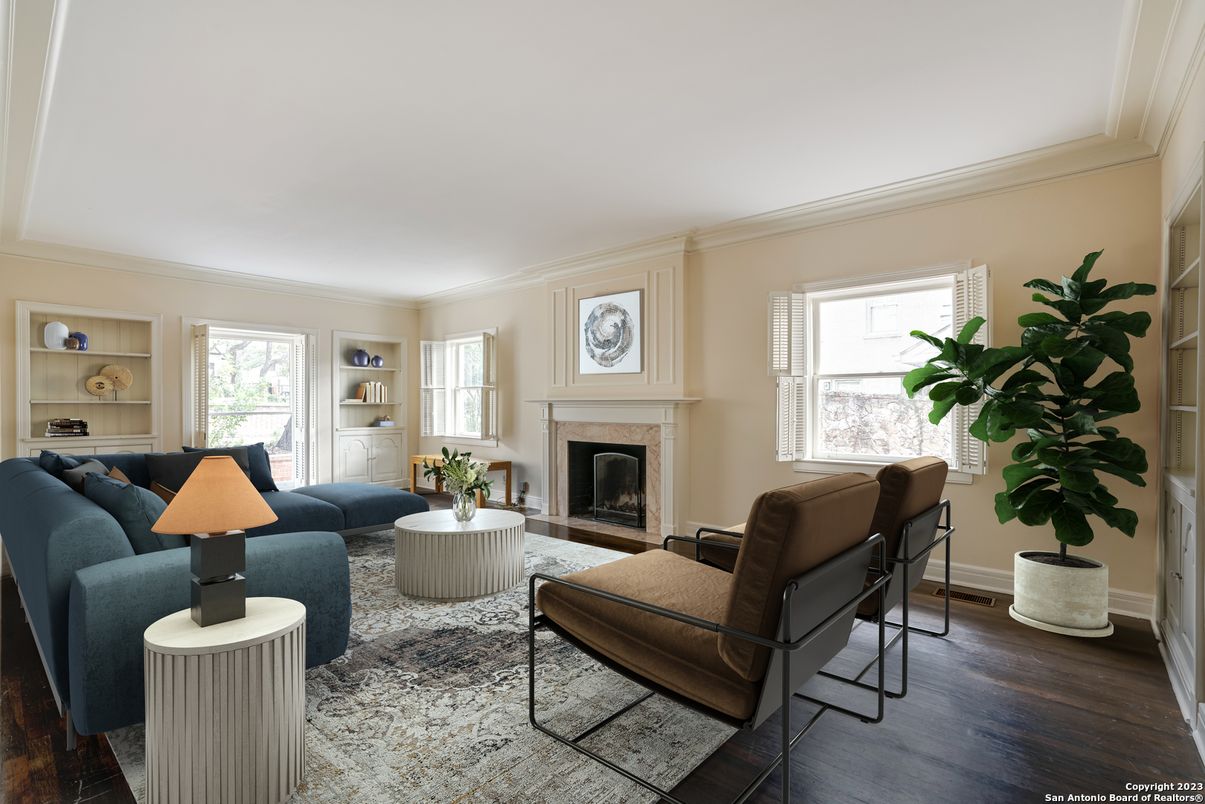 Fireplace, Interior, Living room, Wood Texture Flooring