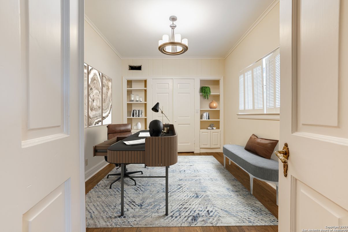 Home Office, Interior, Wood Texture Flooring