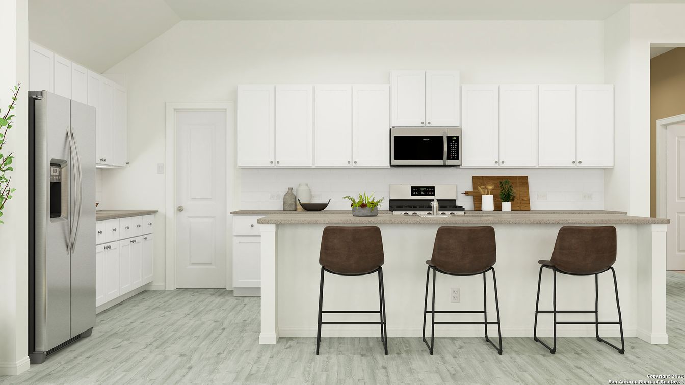 Interior, Kitchen, Wood Texture Flooring
