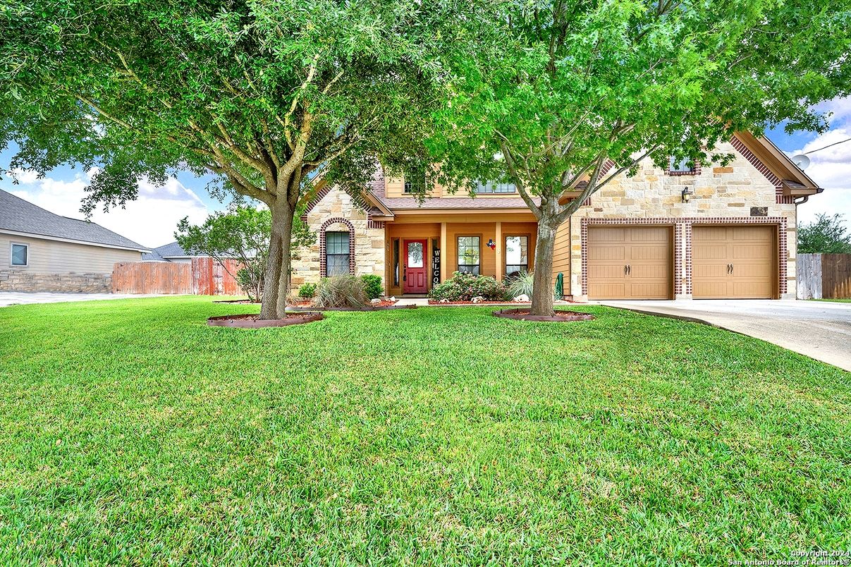 Attached, Backyard, Exterior, Facade, Brick Traditional