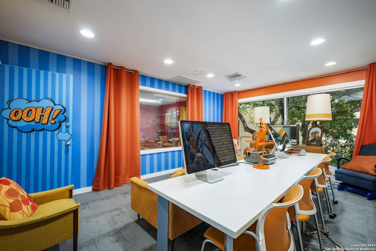 Home Office, Interior, Recessed Lighting