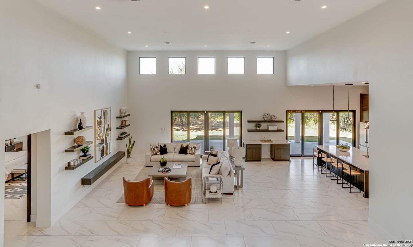 Interior, Living room, Marble, Recessed Lighting, Water