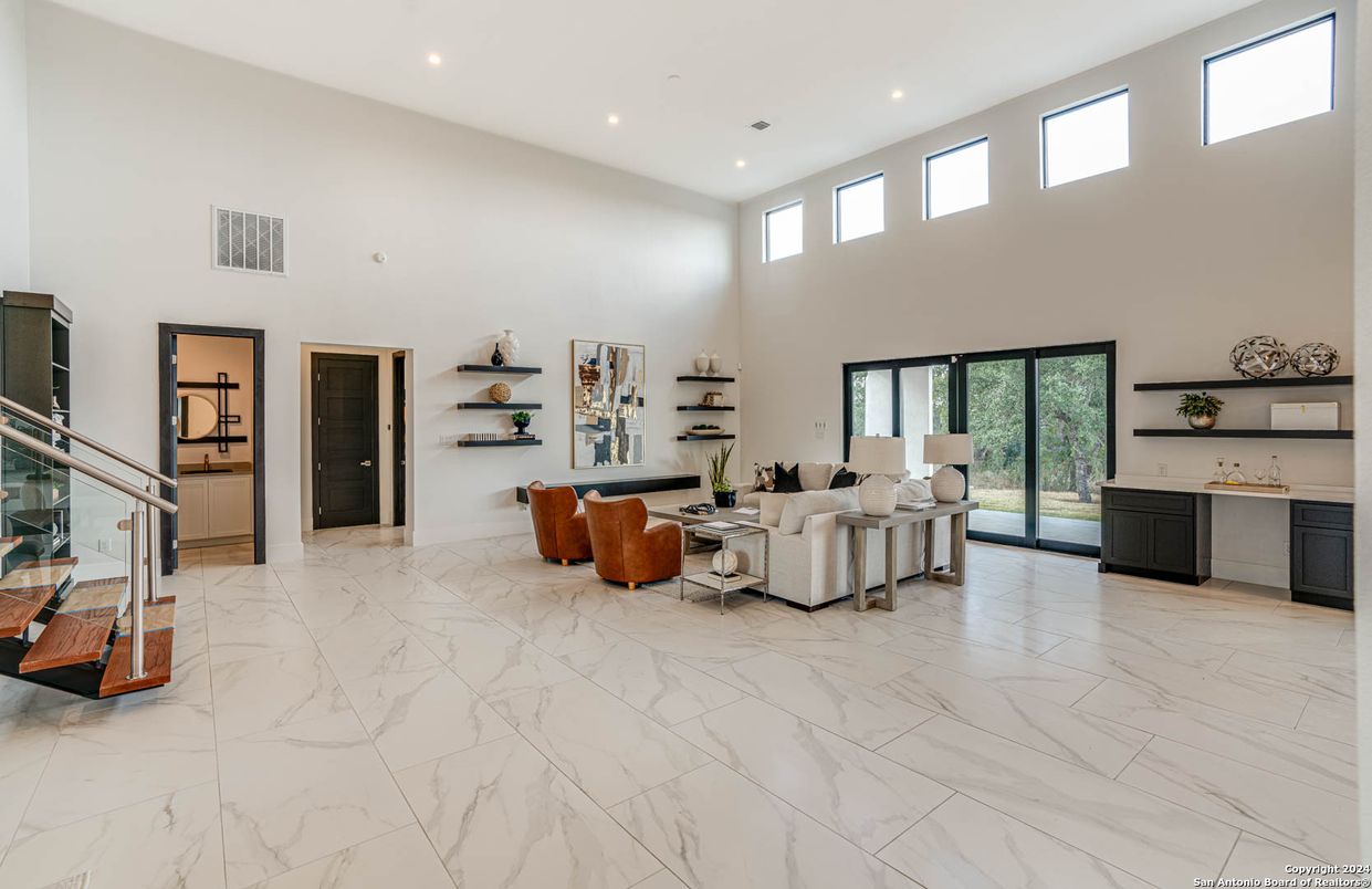 Interior, Living room, Marble, Recessed Lighting