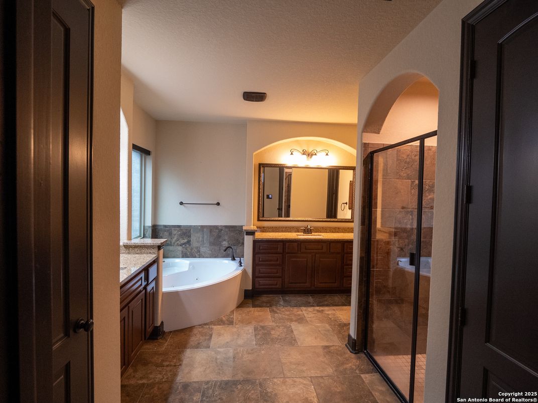 Bathroom, Dual Sink Vanities, Free Standing Baths, Glass Shower, Interior