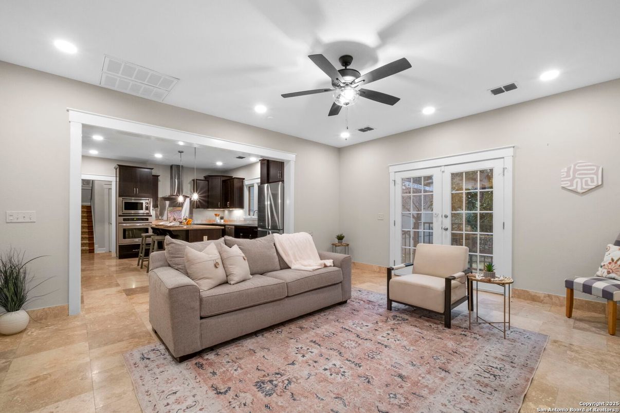 Interior, Kitchen, Living room, Recessed Lighting, Stainless Steel Appliances