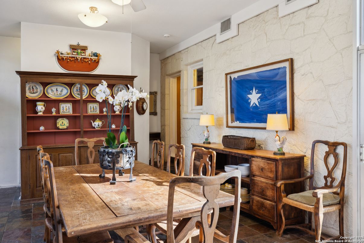 Dining room, Interior, Stone Walls