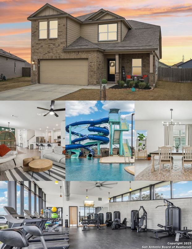 Attached, Exterior, Facade, Pool, Modern