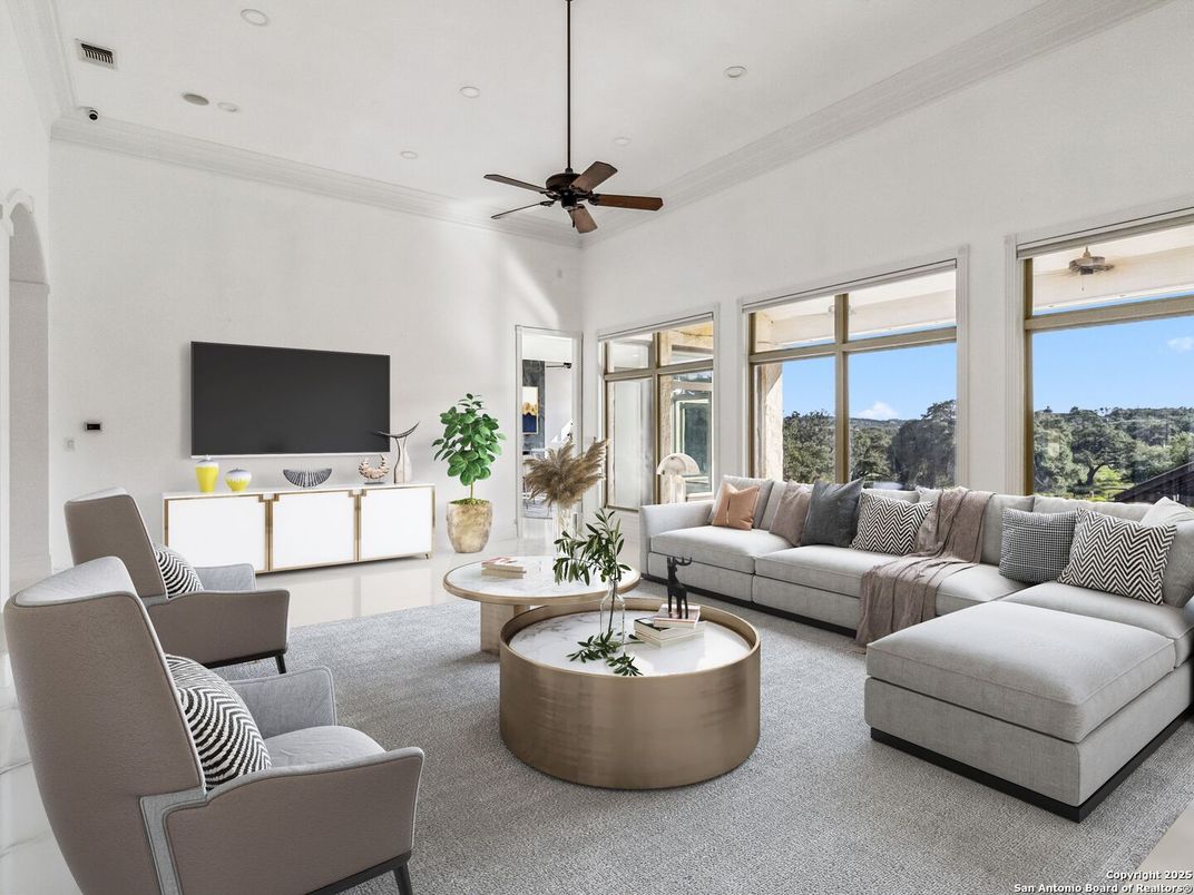 Interior, Living room, Recessed Lighting