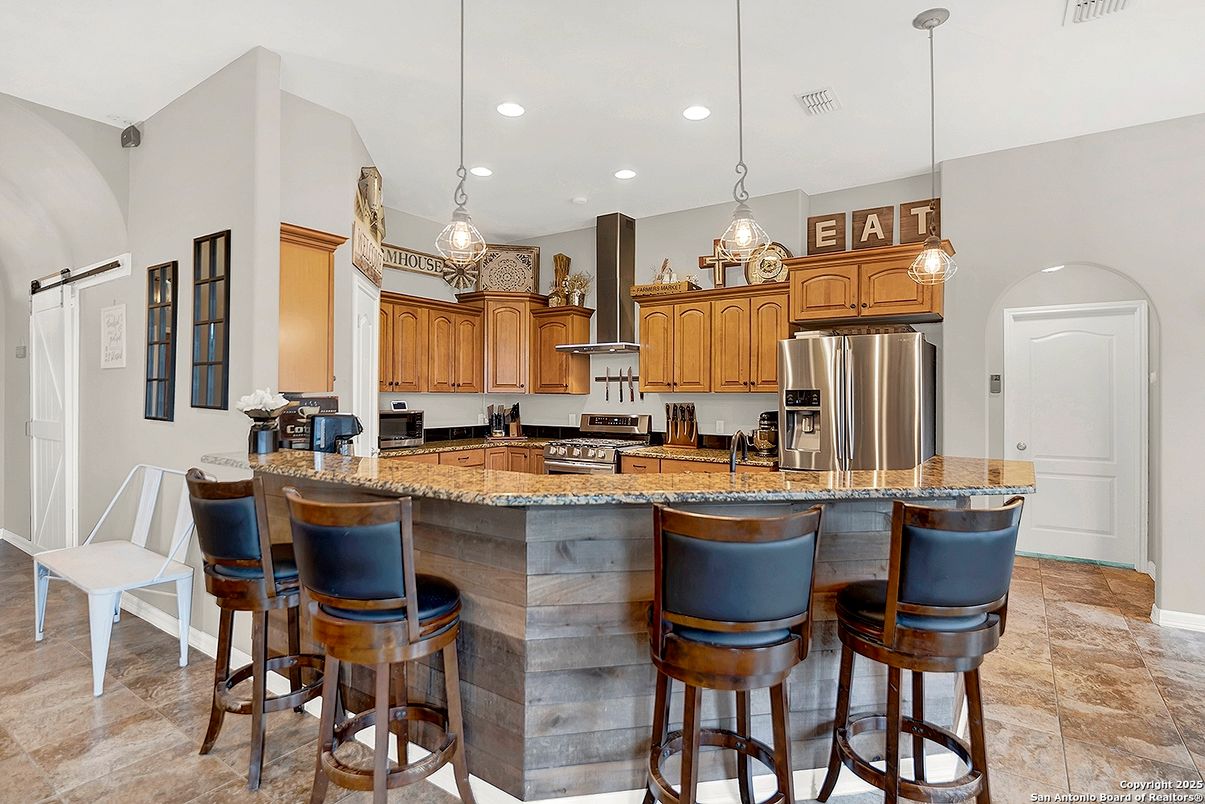 Interior, Kitchen, Pendant Lights, Recessed Lighting, Stainless Steel Appliances