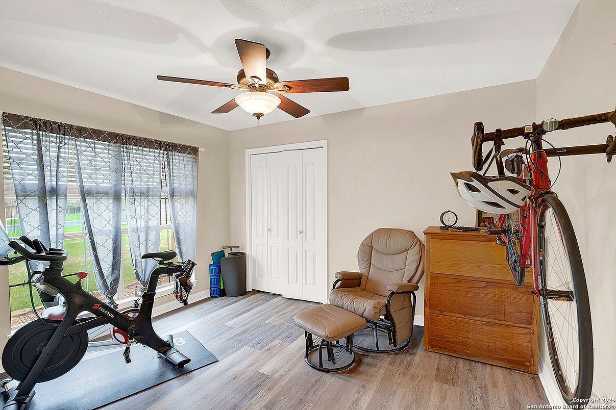 Fitness Equipment, Interior, Wood Texture Flooring