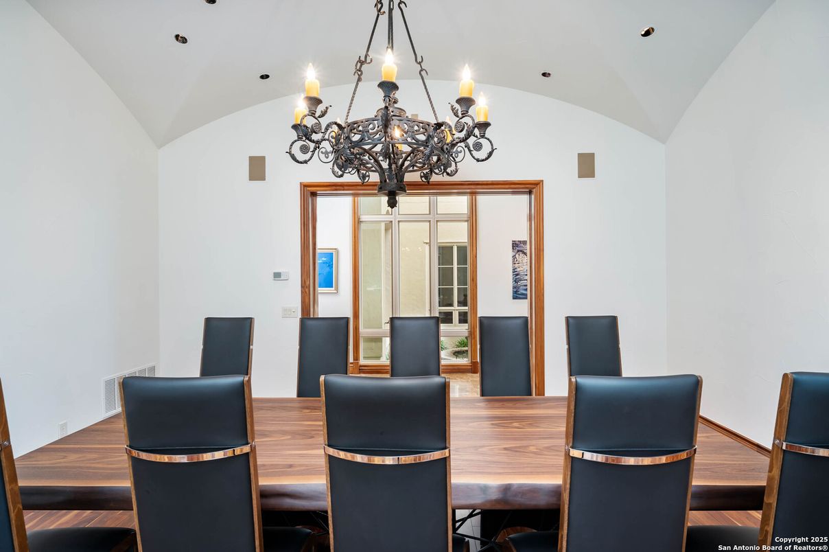 Chandelier, Dining room, Interior, Recessed Lighting
