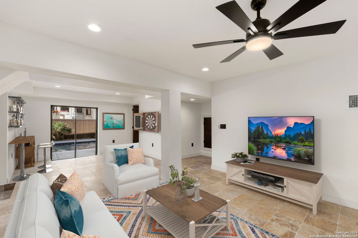 Interior, Living room, Recessed Lighting