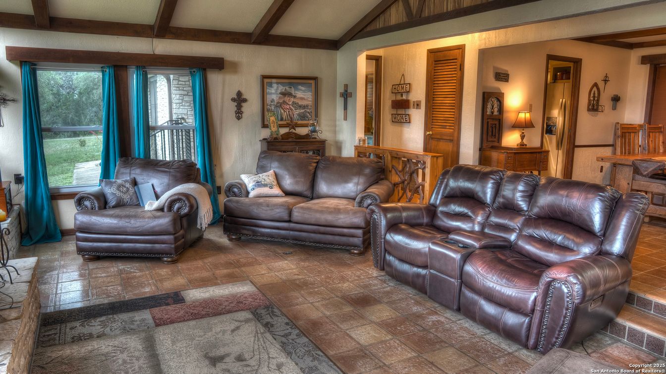 Interior, Living room, Wooden Beams