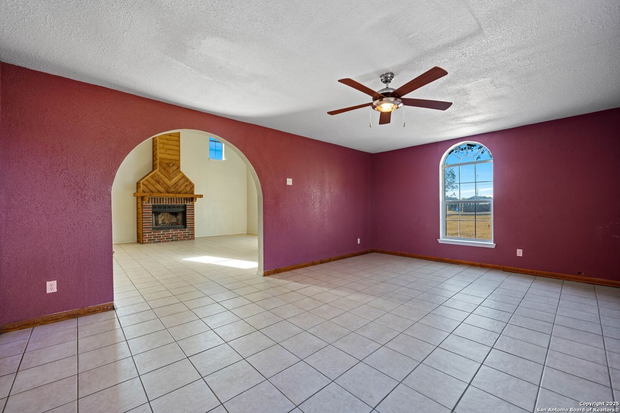 Empty room, Fireplace, Interior