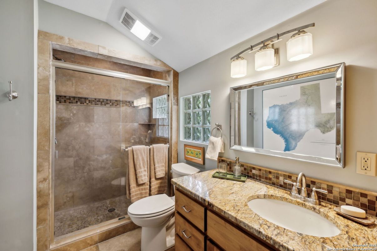 Bathroom, Dual Sink Vanities, Glass Shower, Interior