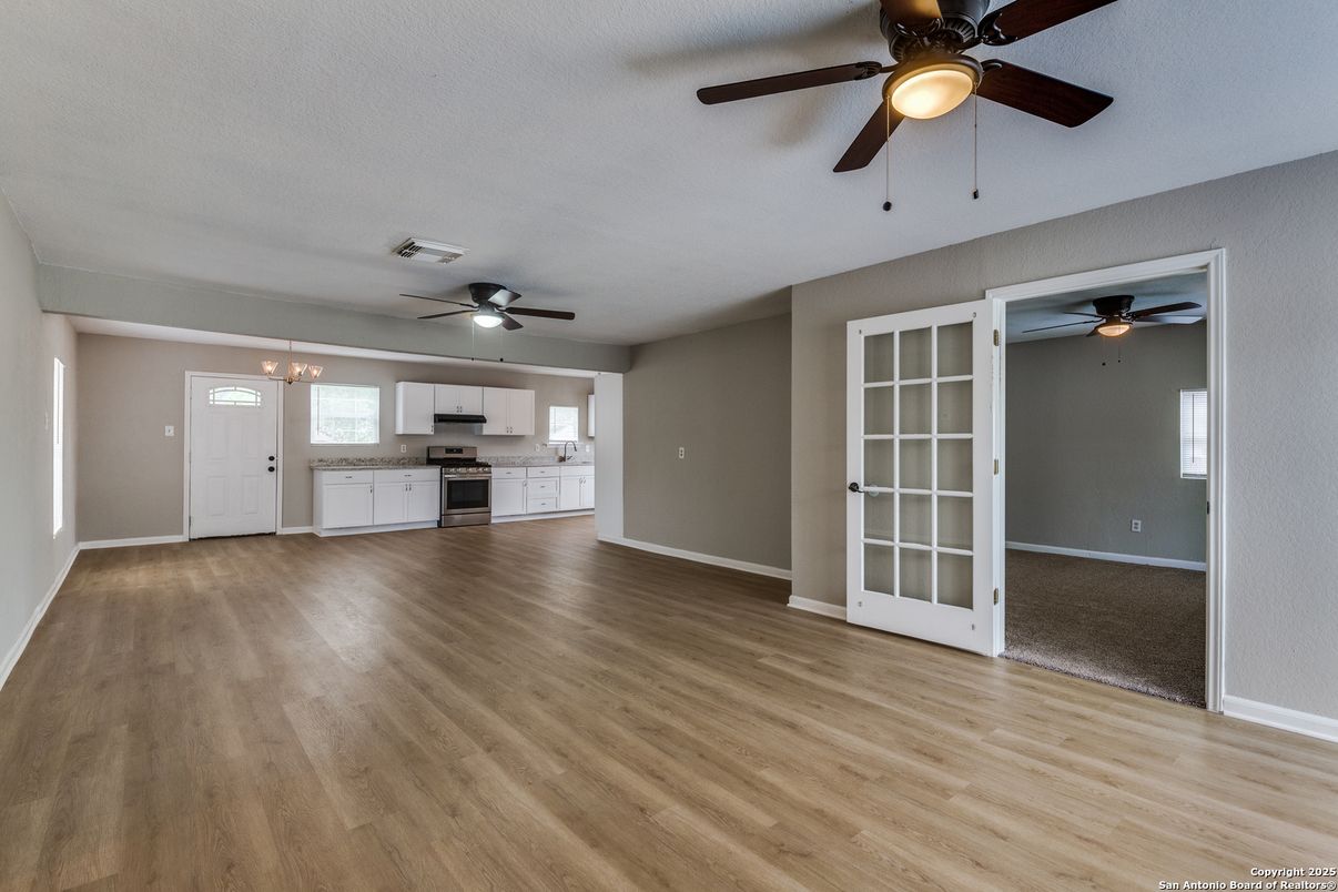 Empty room, Interior, Kitchen, Wood Texture Flooring
