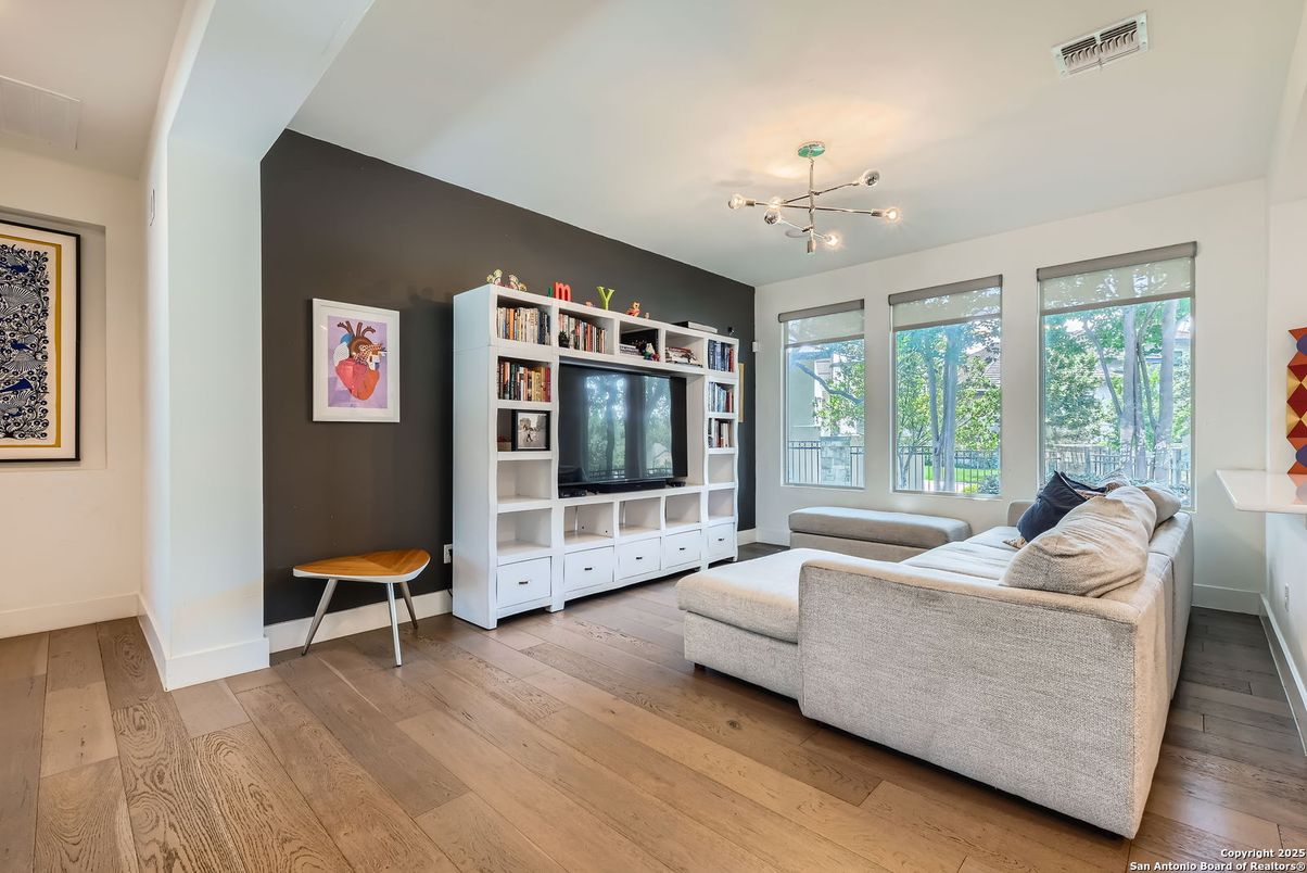Interior, Living room, Pendant Lights, Wood Texture Flooring