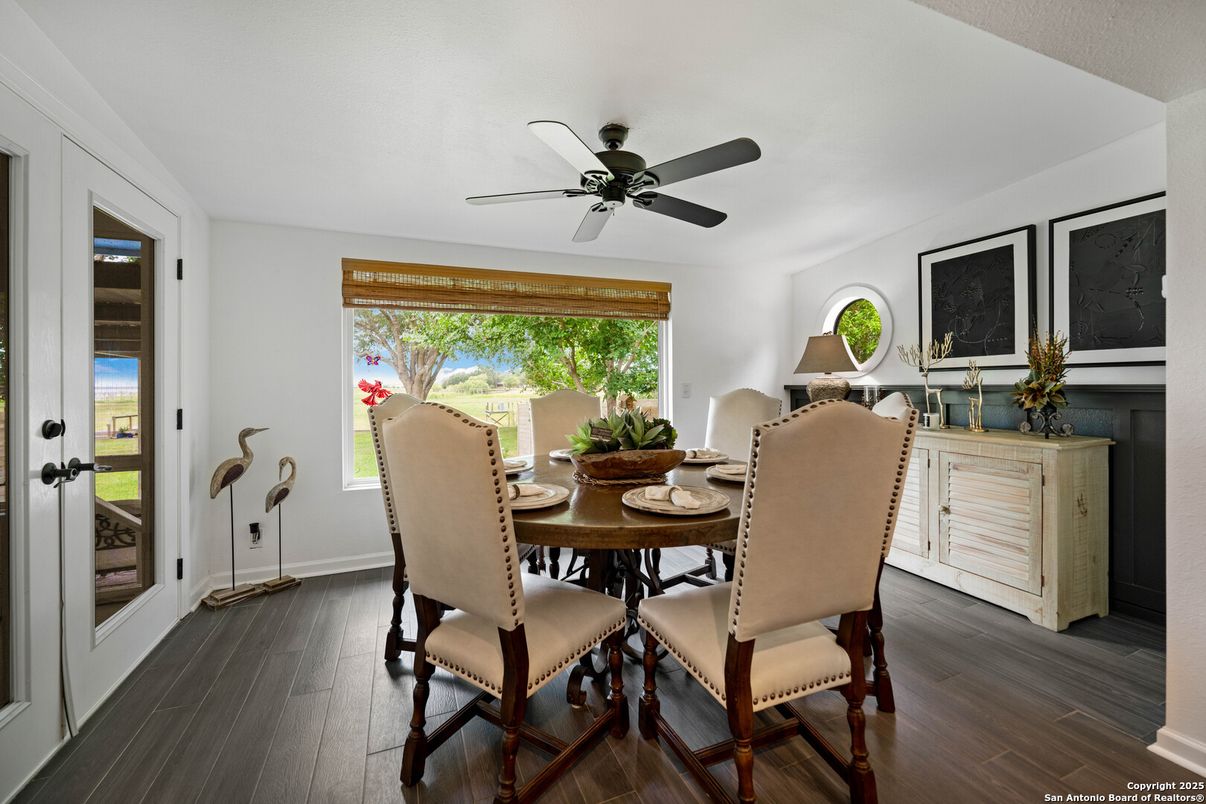 Dining room, Interior, Wood Texture Flooring