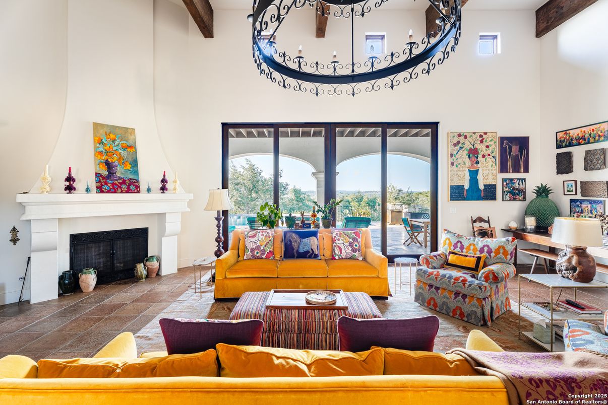 Fireplace, Interior, Living room, Wooden Beams