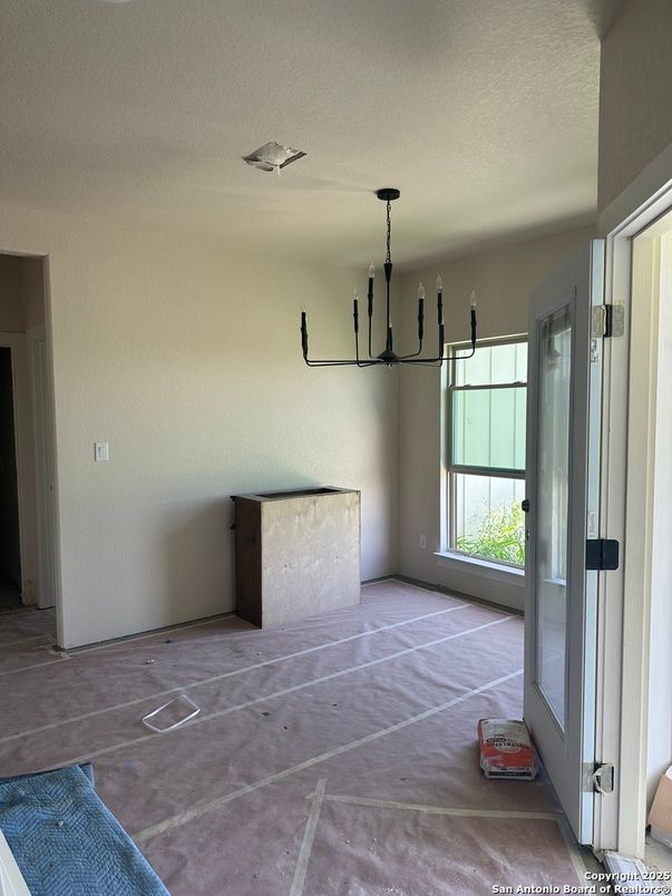 Chandelier, Empty room, Interior