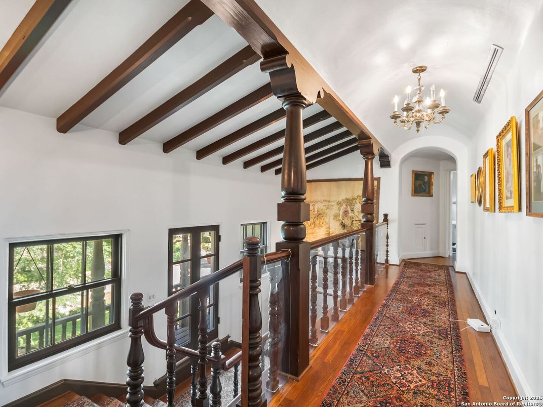 Chandelier, Interior, Wooden Beams, Wood Texture Flooring