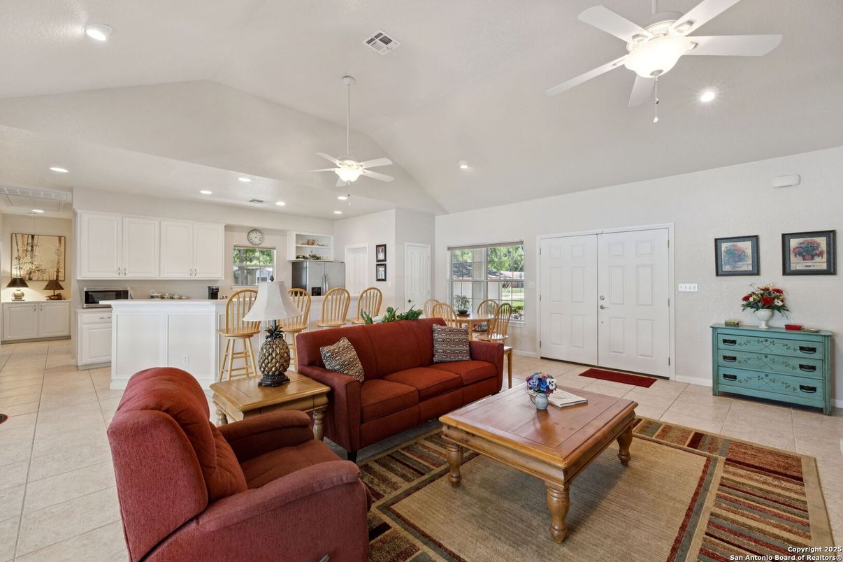 Dining room, Interior, Kitchen, Living room, Recessed Lighting