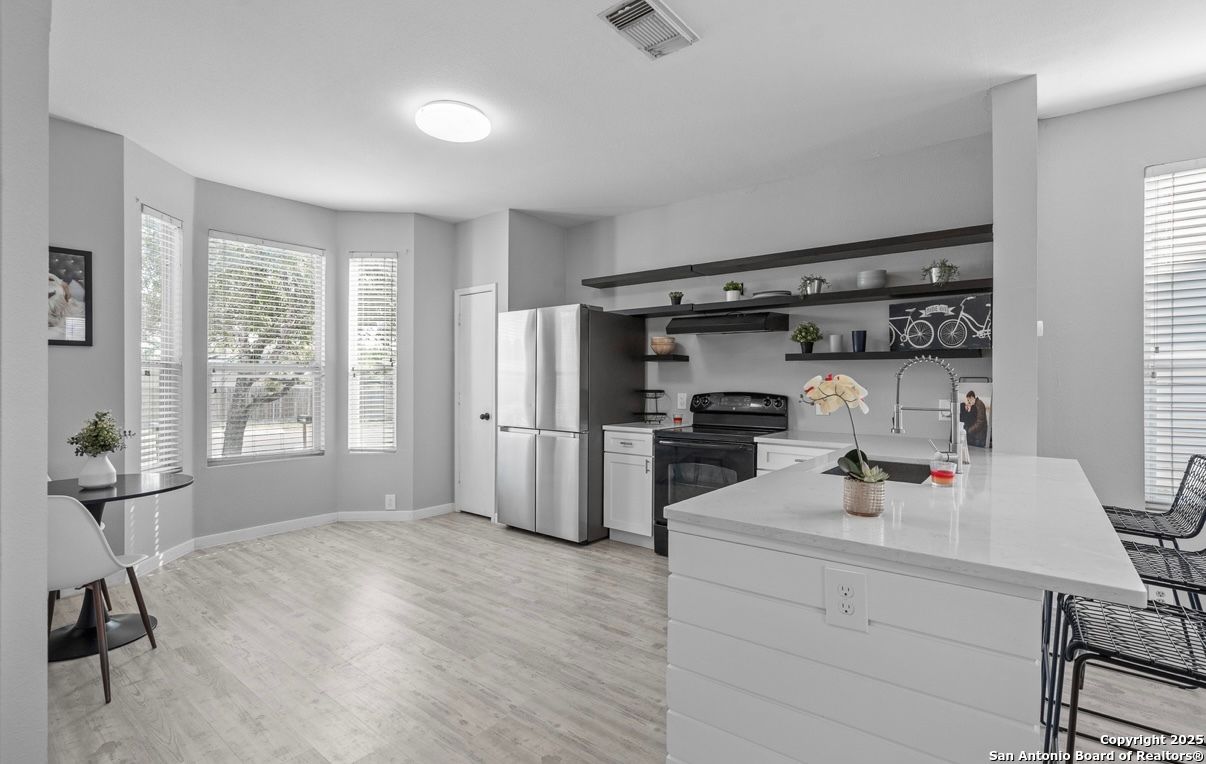 Interior, Kitchen, Wood Texture Flooring