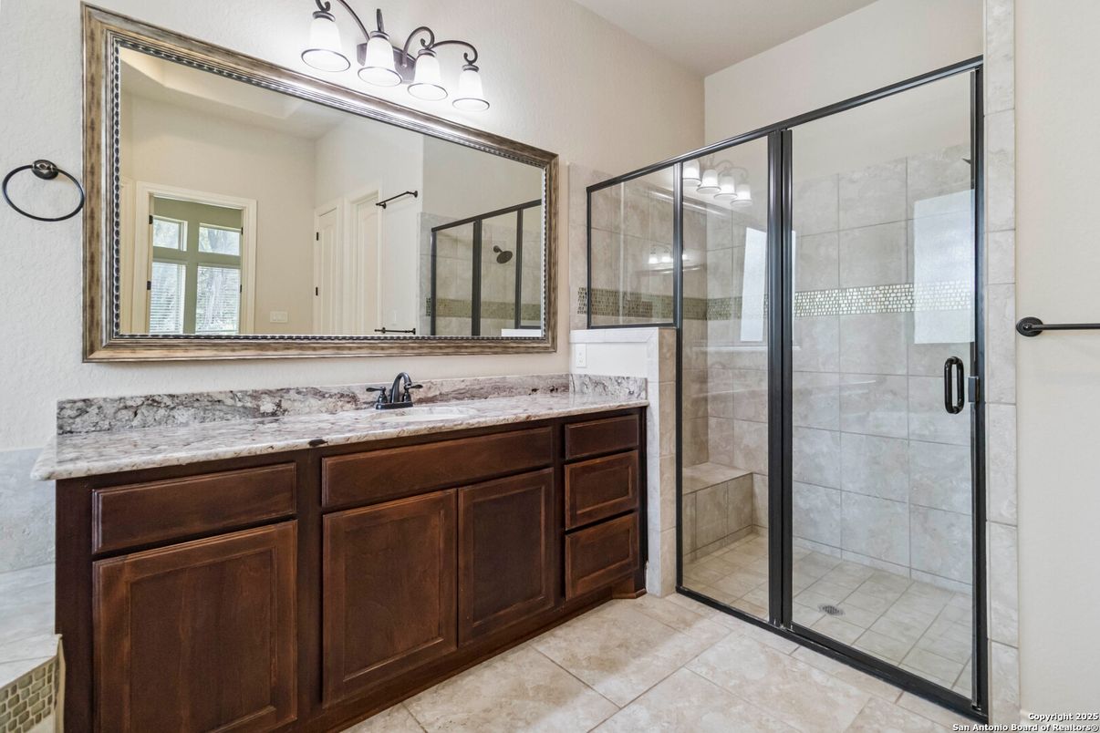 Bathroom, Dual Sink Vanities, Glass Shower, Interior