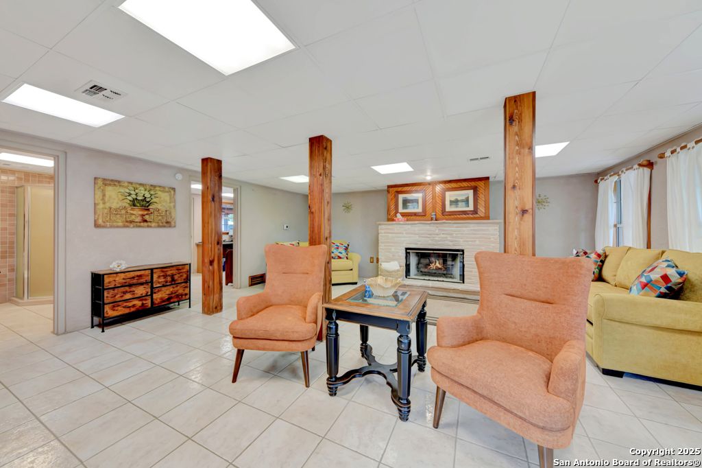 Fireplace, Interior, Living room, Recessed Lighting