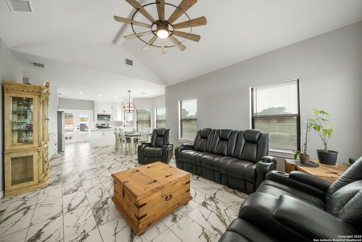 Interior, Kitchen, Living room, Marble, Pendant Lights, Recessed Lighting