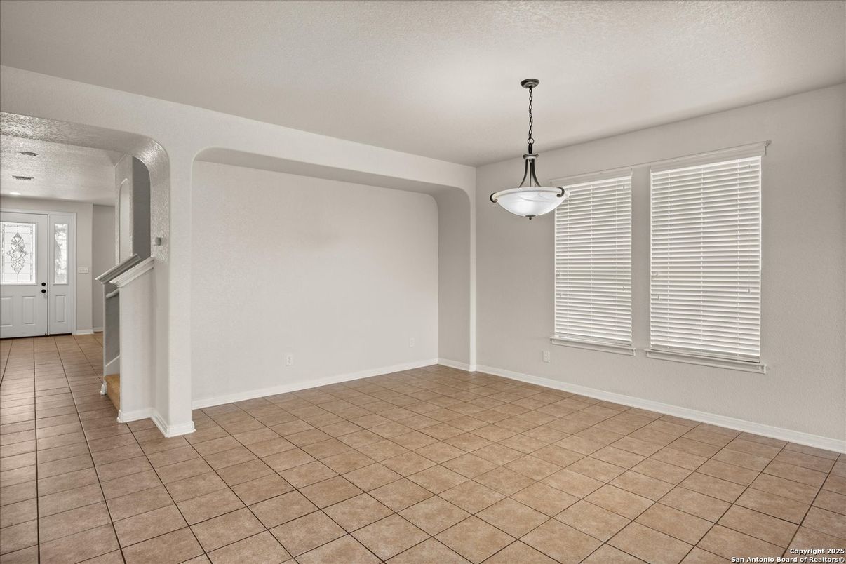 Empty room, Interior, Kitchen, Pendant Lights