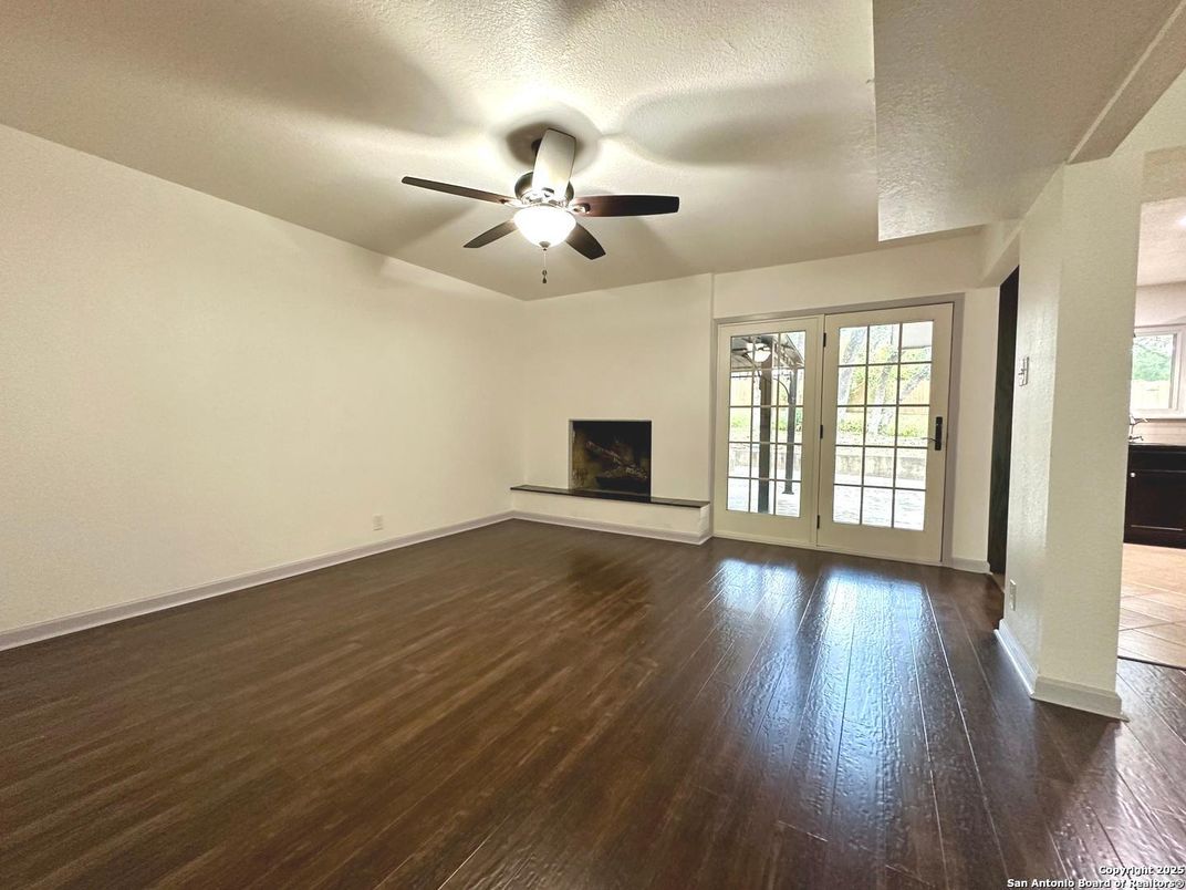 Empty room, Fireplace, Interior, Wood Texture Flooring