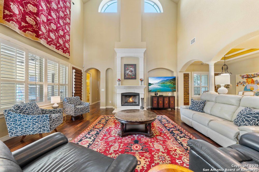 Fireplace, Interior, Living room, Wood Texture Flooring