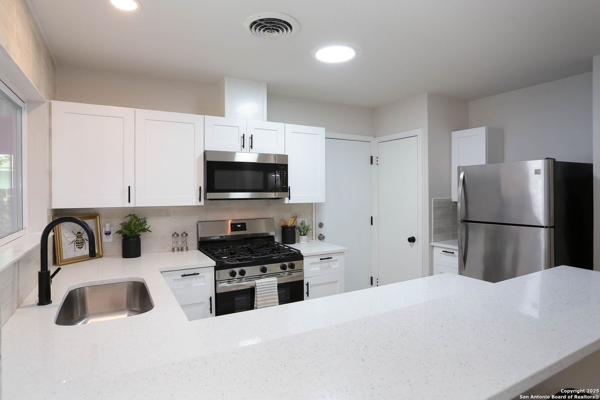 Interior, Kitchen, Recessed Lighting, Stainless Steel Appliances