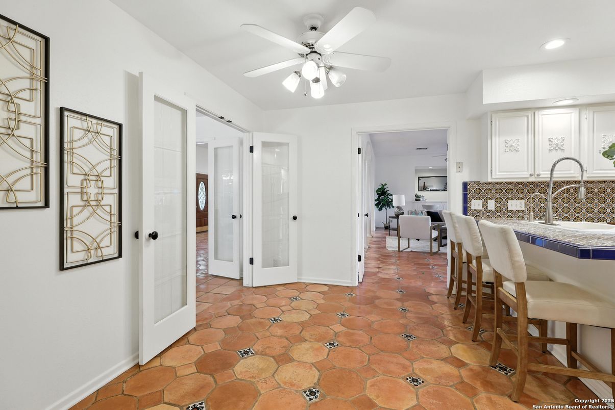 Interior, Kitchen, Recessed Lighting, Tile Countertops