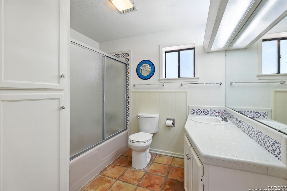 Bathroom, Glass Shower, Interior, Tile Countertops