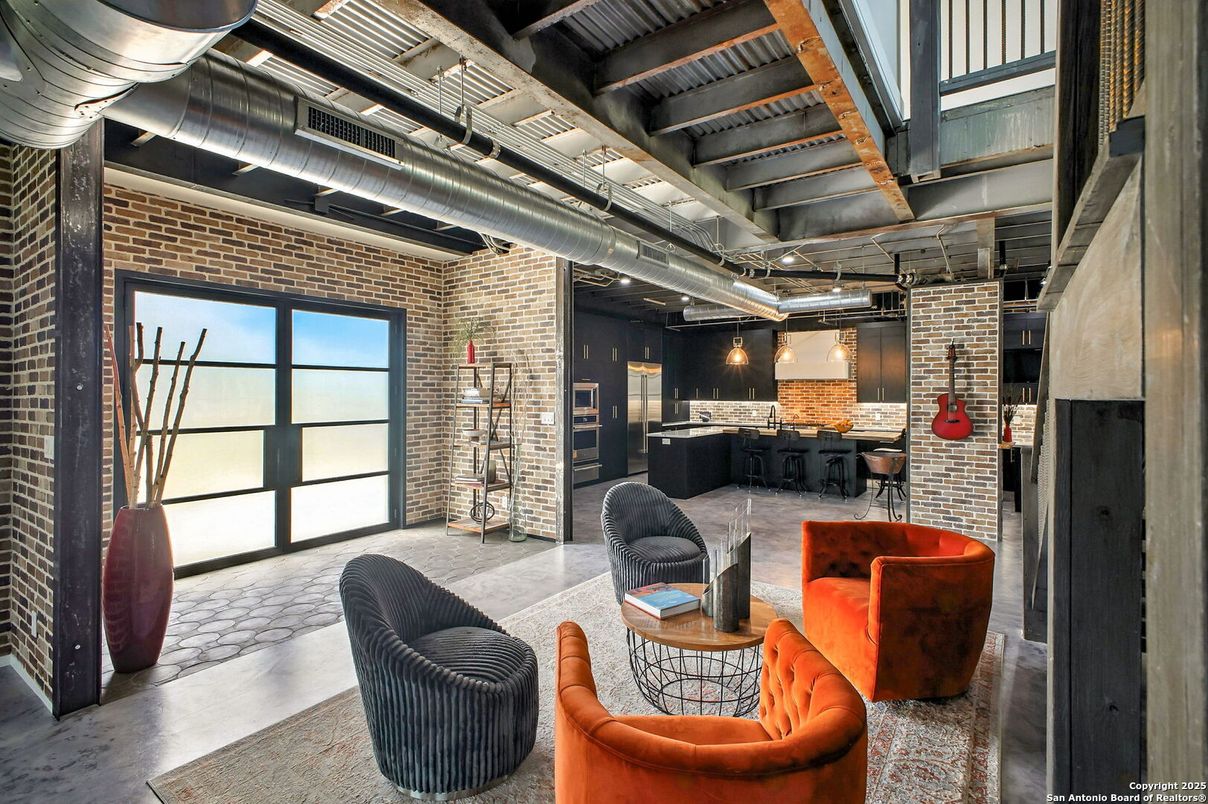 Interior, Kitchen, Living room, Stone Walls