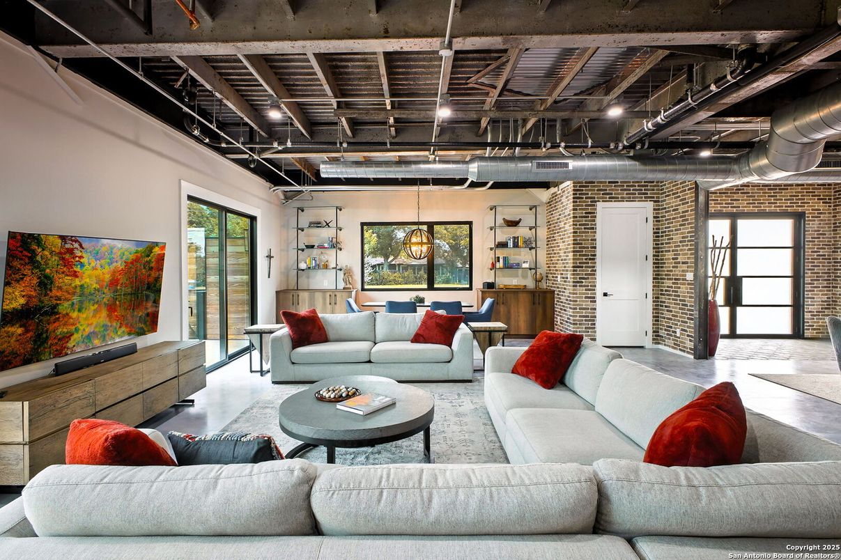 Interior, Living room, Stone Walls