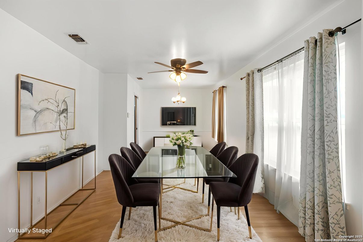Dining room, Interior, Wood Texture Flooring