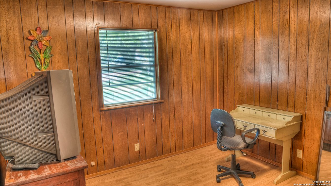 Home Office, Interior, Wood Texture Flooring, Wooden Walls