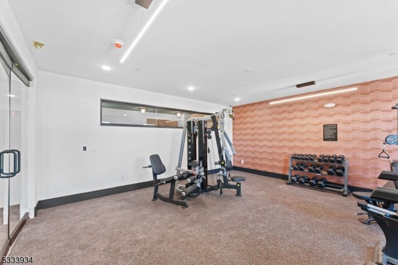 Fitness Equipment, Interior, Recessed Lighting