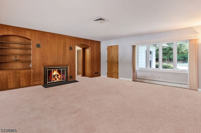 Empty room, Fireplace, Interior, Wooden Walls
