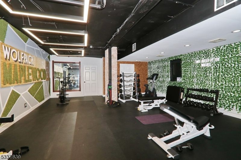 Fitness Equipment, Gym, Interior, Recessed Lighting