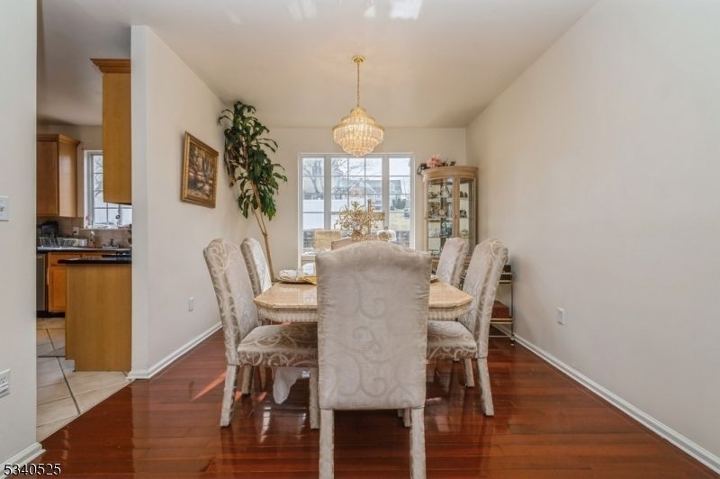 Chandelier, Dining room, Interior, Pendant Lights, Wood Texture Flooring