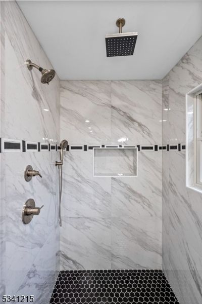 Bathroom, Glass Shower, Interior, Marble Walls
