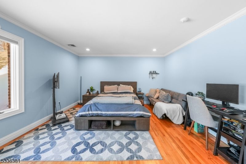 Bedroom, Home Office, Interior, Recessed Lighting, Wood Texture Flooring