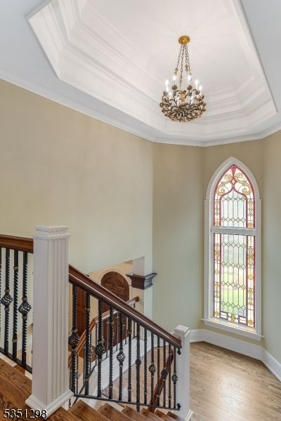 Chandelier, Interior, Wood Texture Flooring