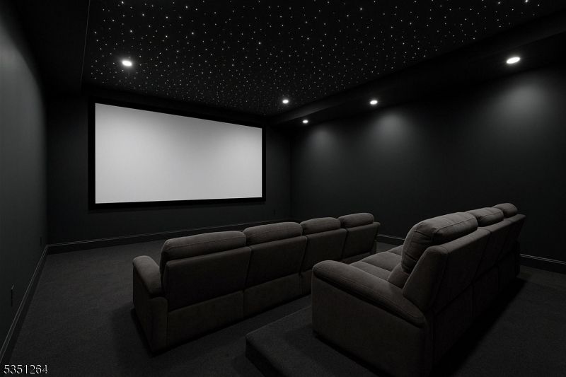 Interior, Projection Screen, Recessed Lighting, Theatre Room