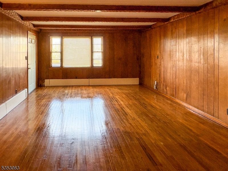 Empty room, Interior, Wooden Beams, Wood Texture Flooring, Wooden Walls